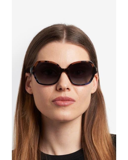 Kate Spade Black Layne 57Mm Geometric Square Sunglasses