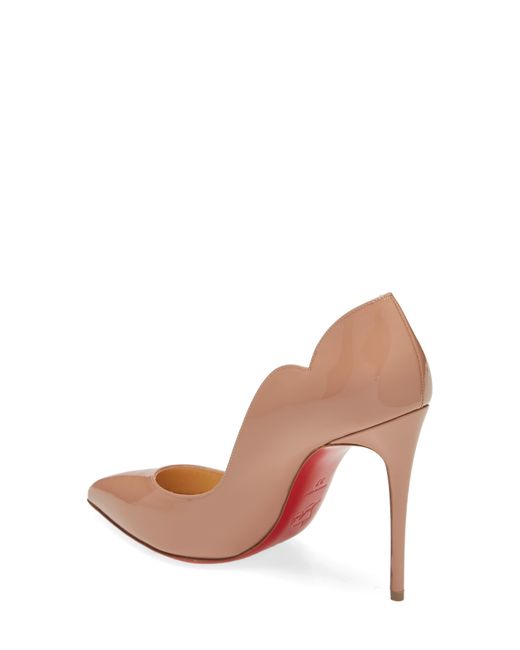 Christian Louboutin Natural Hot Chick Scallop Pointed Toe Pump