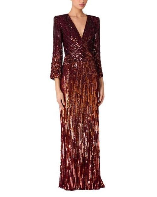 Jenny Packham Red Cosmos Gown