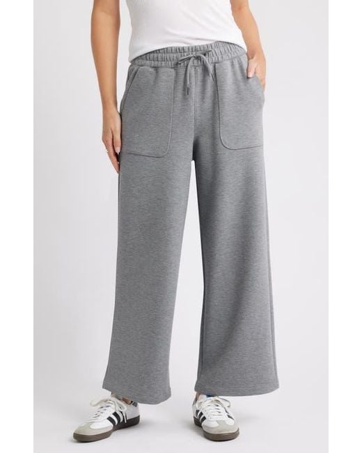 Caslon Gray Patch Pocket Pull-On Relaxed Ankle Straight Leg Pants