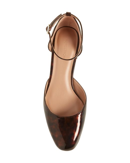 Nordstrom Brown Baina Ankle Strap Pump