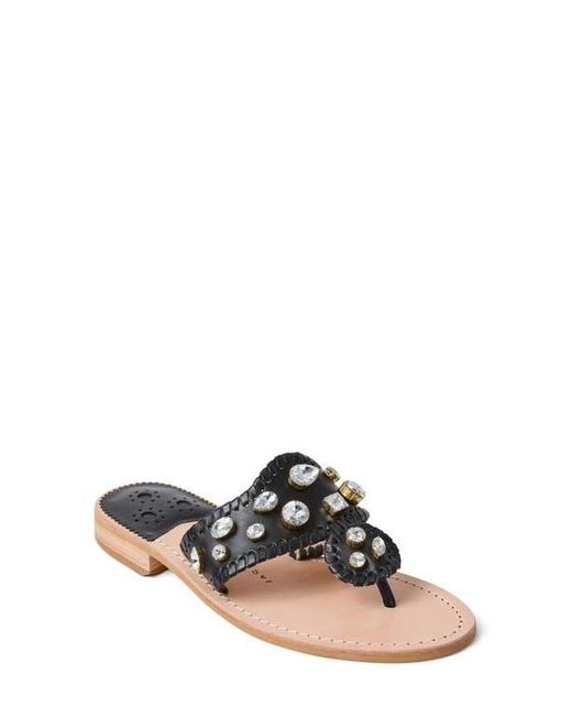 Jack Rogers Black Jacks Jewel Flip Flop