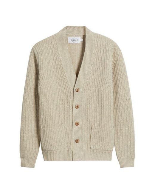 Alex Crane Natural Vale Merino Wool V-Neck Cardigan for men