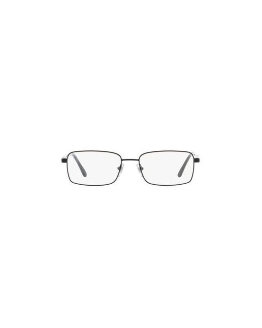 Sferoflex Black 55Mm Rectangle Optical Glasses for men