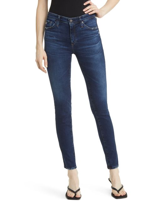 AG Jeans Prima High Waist Skinny Jeans in Blue | Lyst