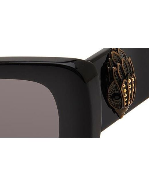 Kurt Geiger Black 52Mm Rectangular Sunglasses