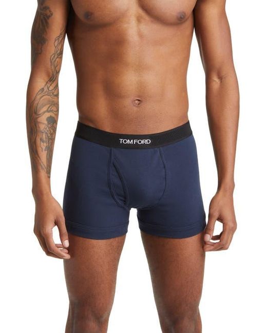 Tom Ford Blue Cotton Stretch Jersey Boxer Briefs for men
