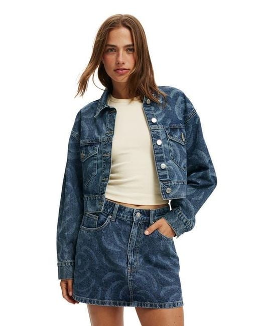 Cotton On Blue Original Denim Mini Skirt