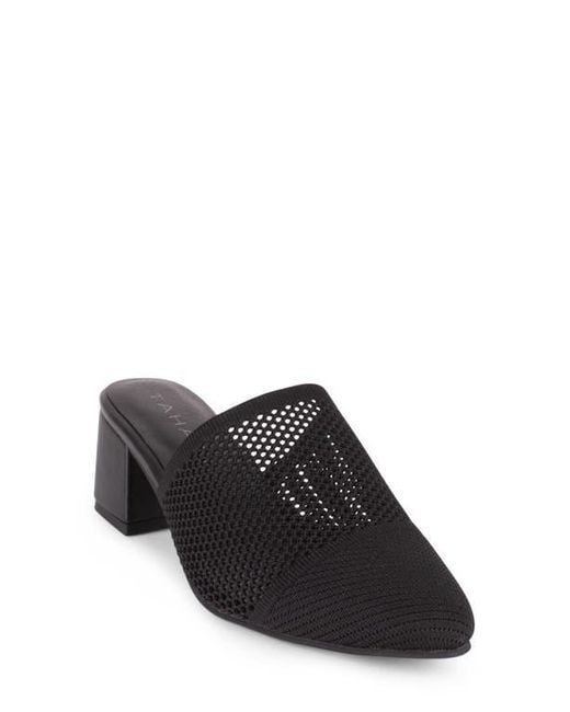 Tahari Black Santorini Knit Mule