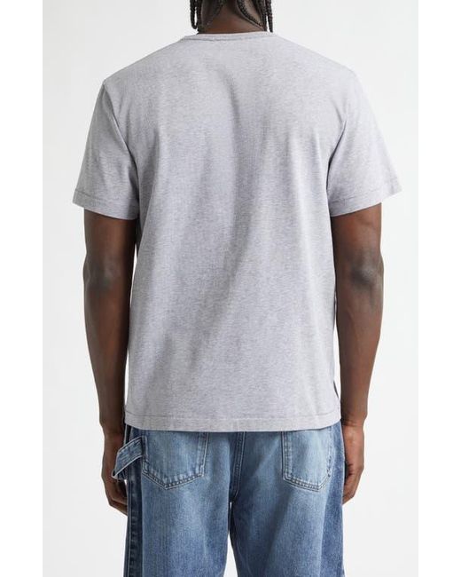 J.W. Anderson Gray Embroidered Anchor Logo Cotton T-Shirt for men