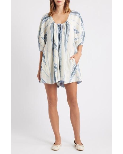 Free People Blue Bop Around Stripe Romper