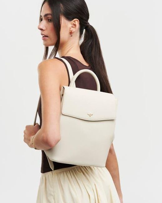 Fable England White Laura Small Backpack