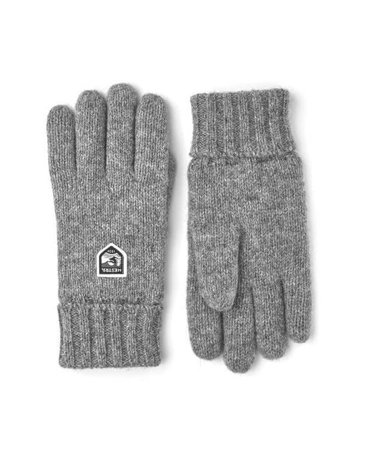 Hestra Gray Wool Blend Gloves for men