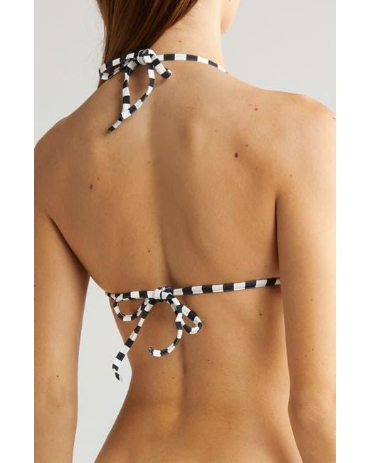 Solid & Striped Black Iris Rib Bikini Top