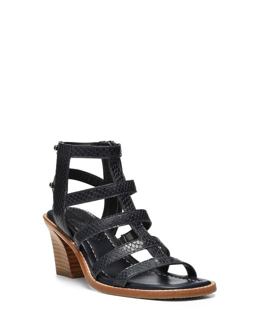 Donald J Pliner Jenessa Block Heel Gladiator Sandal in Black Lyst