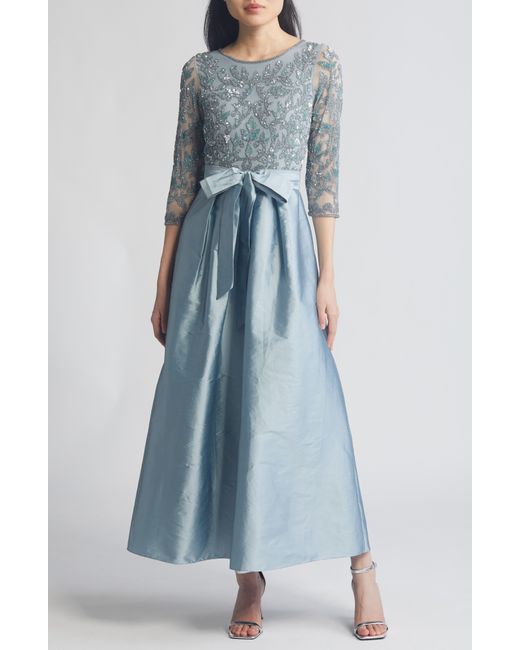 Pisarro Nights Blue Sequin Bodice Gown