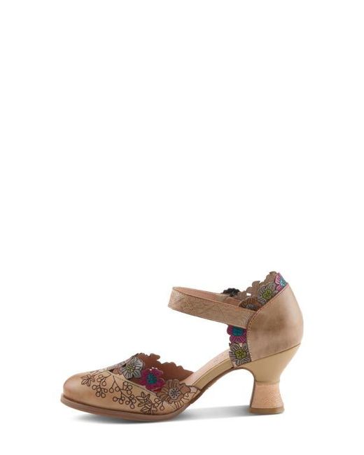 Spring Step Brown Happydance Ankle Strap Pump