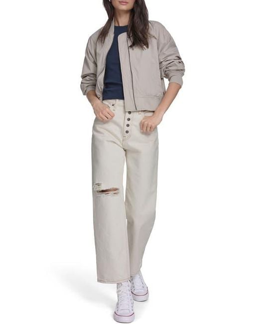 Levi's Gray Relaxed Bomber Jacket