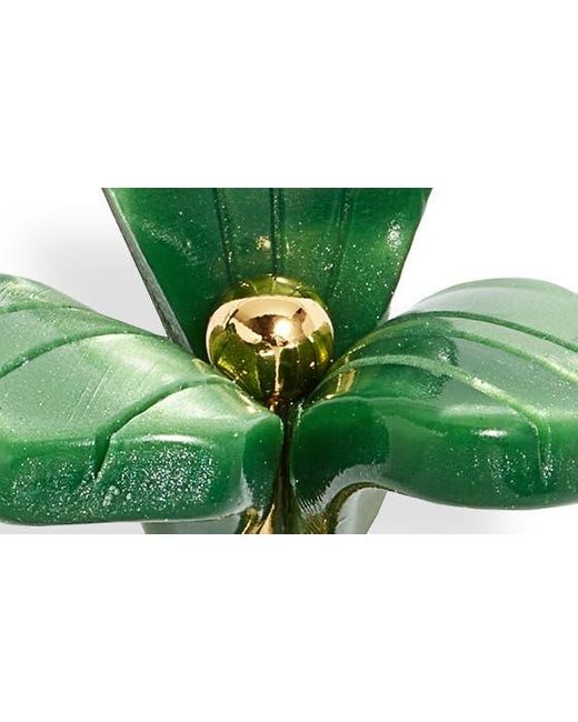 Lele Sadoughi Green Trillium Stud Earrings