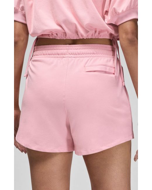 Nike Pink Solid Knit Shorts