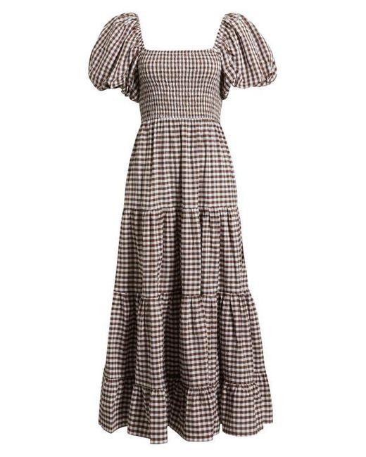 Sister Jane Brown Pollen Gingham Check Midi Dress