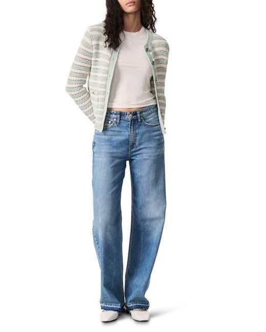 Rag & Bone Blue Jace Stripe Cardigan