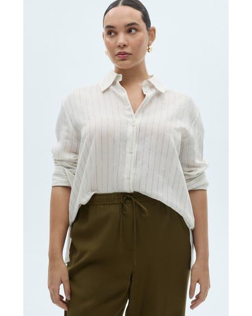 Mango Green Elastic Waist Flowy Pants