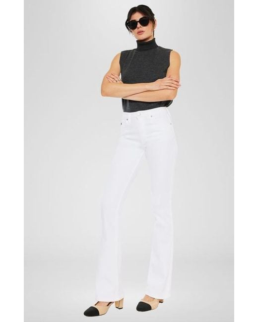 Kancan White Paulina High Rise Bootcut Jeans