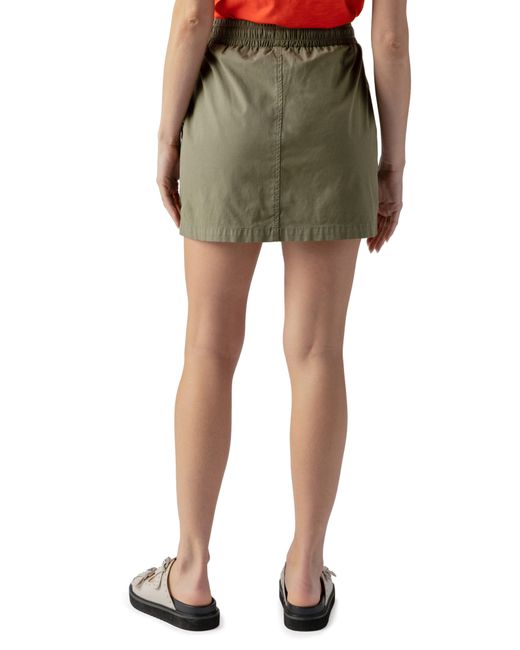 Sanctuary Green Stretch Cotton Cargo Skirt