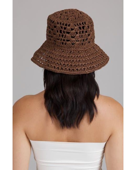 Eugenia Kim Jonah Crochet Straw Bucket Hat in Brown | Lyst display picture 3