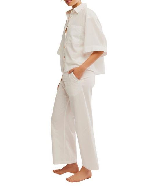 Free People White Sleeper Pajamas