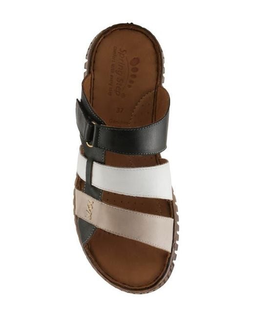 Spring Step Brown Olly Slide Sandal