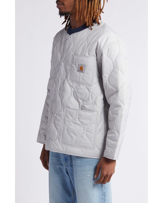 Carhartt White Skyton Onion Quilted Jacket for men