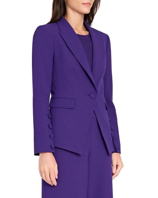 Tahari Purple One-Button Blazer