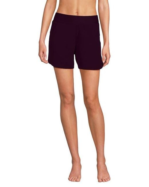 Lands' End Women's Blue Sunshade Upf 50 Board Shorts