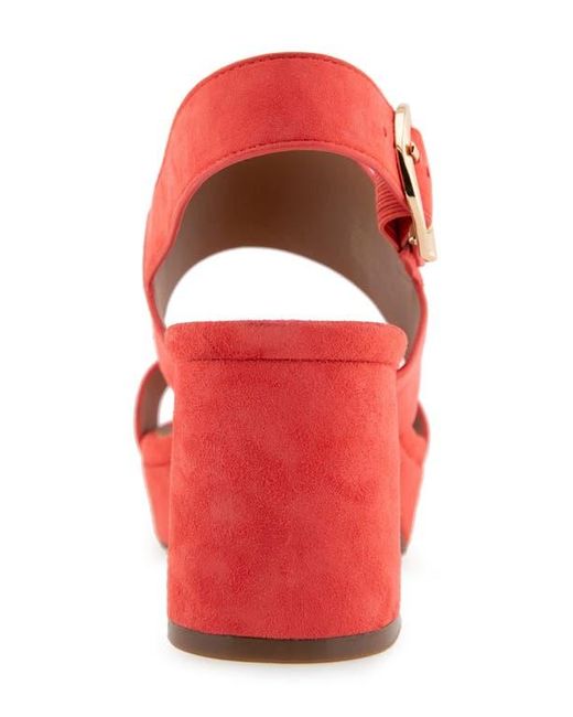 Aerosoles Red Camera Platform Sandal
