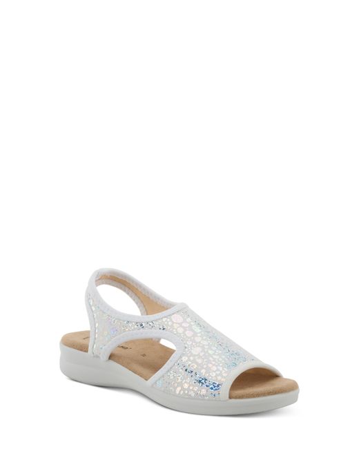 Flexus by Spring Step White Nyaman Slingback Sandal