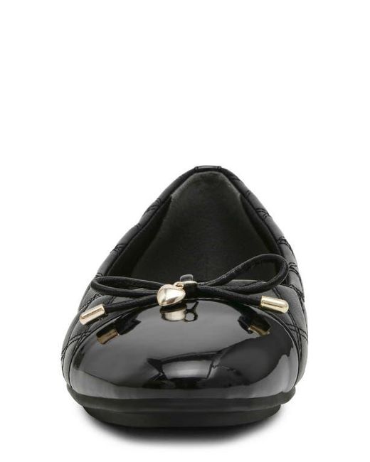 Anne Klein Black Luci Cap Toe Ballet Flat