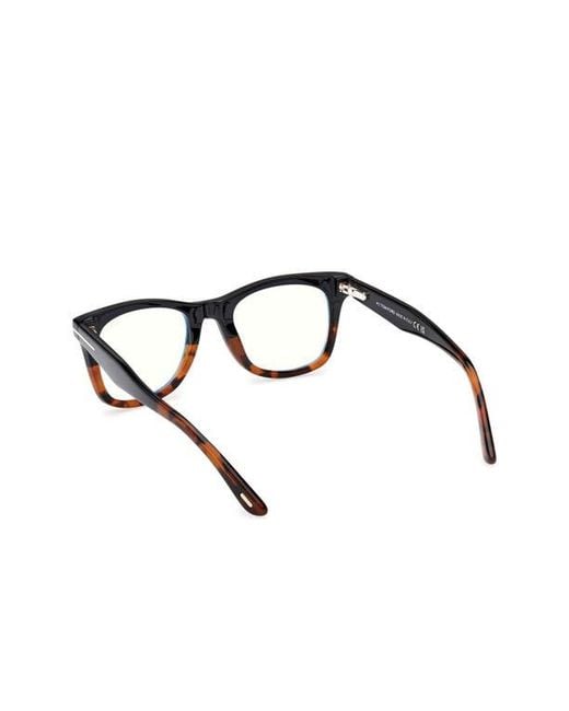 Tom Ford Brown 50Mm Square Light Blocking Optical Glasses for men
