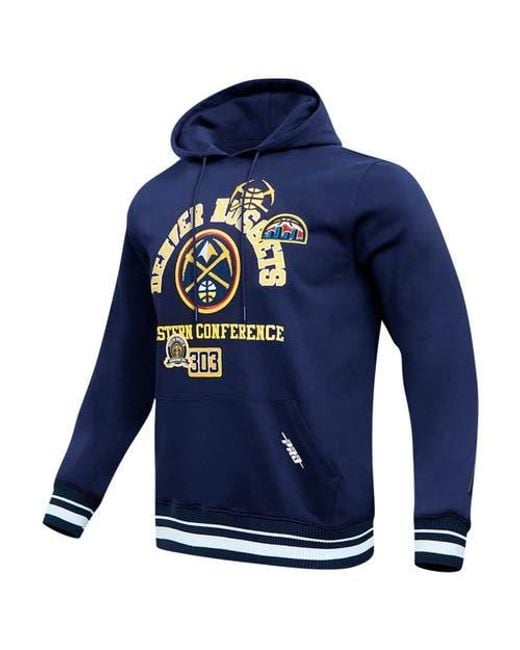 Pro Standard Blue Denver Nuggets Area Code Pullover Hoodie for men