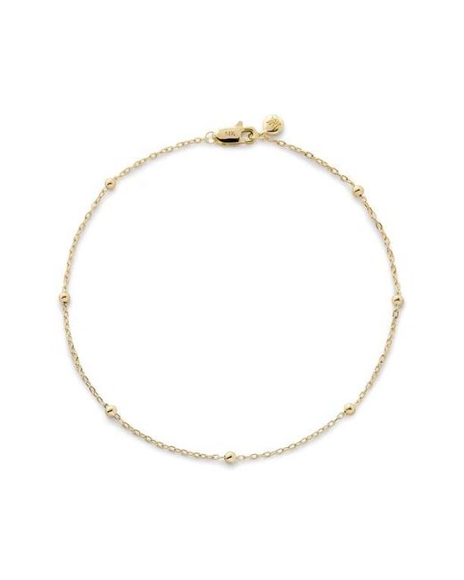 Monica Vinader White 14K Beaded Chain Bracelet