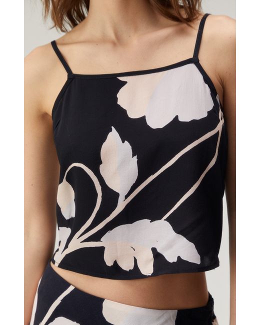 Nasty Gal Blue Floral Camisole