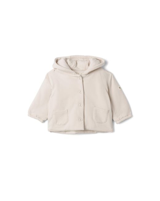 Bebe Bella Natural Front Button Pocket Puff Jacket
