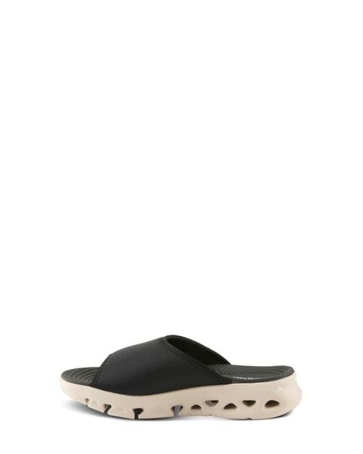 Flexus by Spring Step Black Haley Platform Wedge Slide Sandal