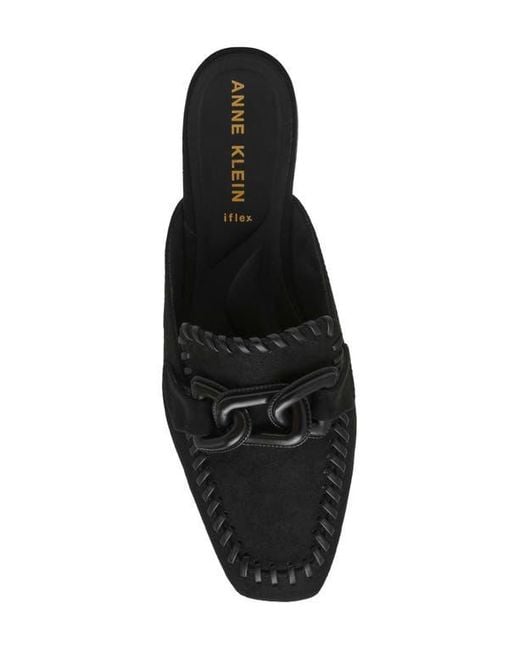 Anne Klein Black Alora Mule
