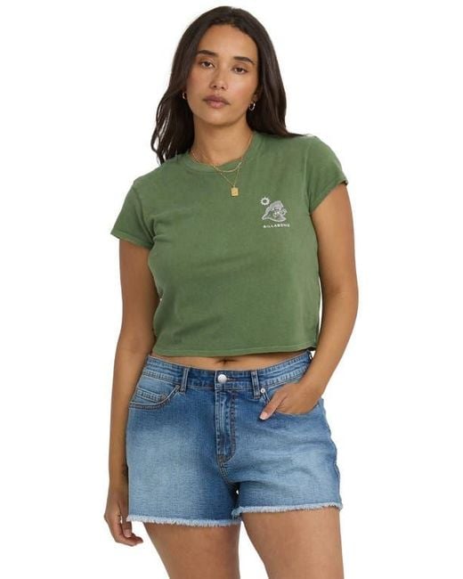 Billabong Green Ocean's Greatest Cotton Graphic Baby Tee