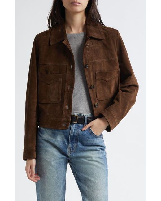 Nili Lotan Brown Susannah Suede Jacket