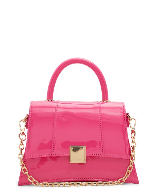 ALDO Pink Kindraxx Patent Faux Leather Top Handle Bag