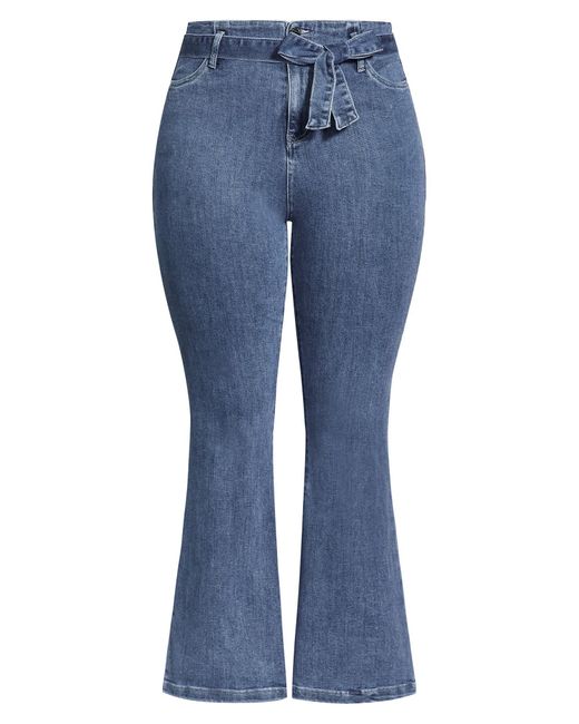 City Chic Blue Flare Jeans
