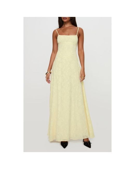 Princess Polly South Of France Floral Embroidered Sleeveless Gown in Yellow | Lyst Princess Polly South Of France Floral Embroidered Sleeveless Gown in Yellow | Lyst